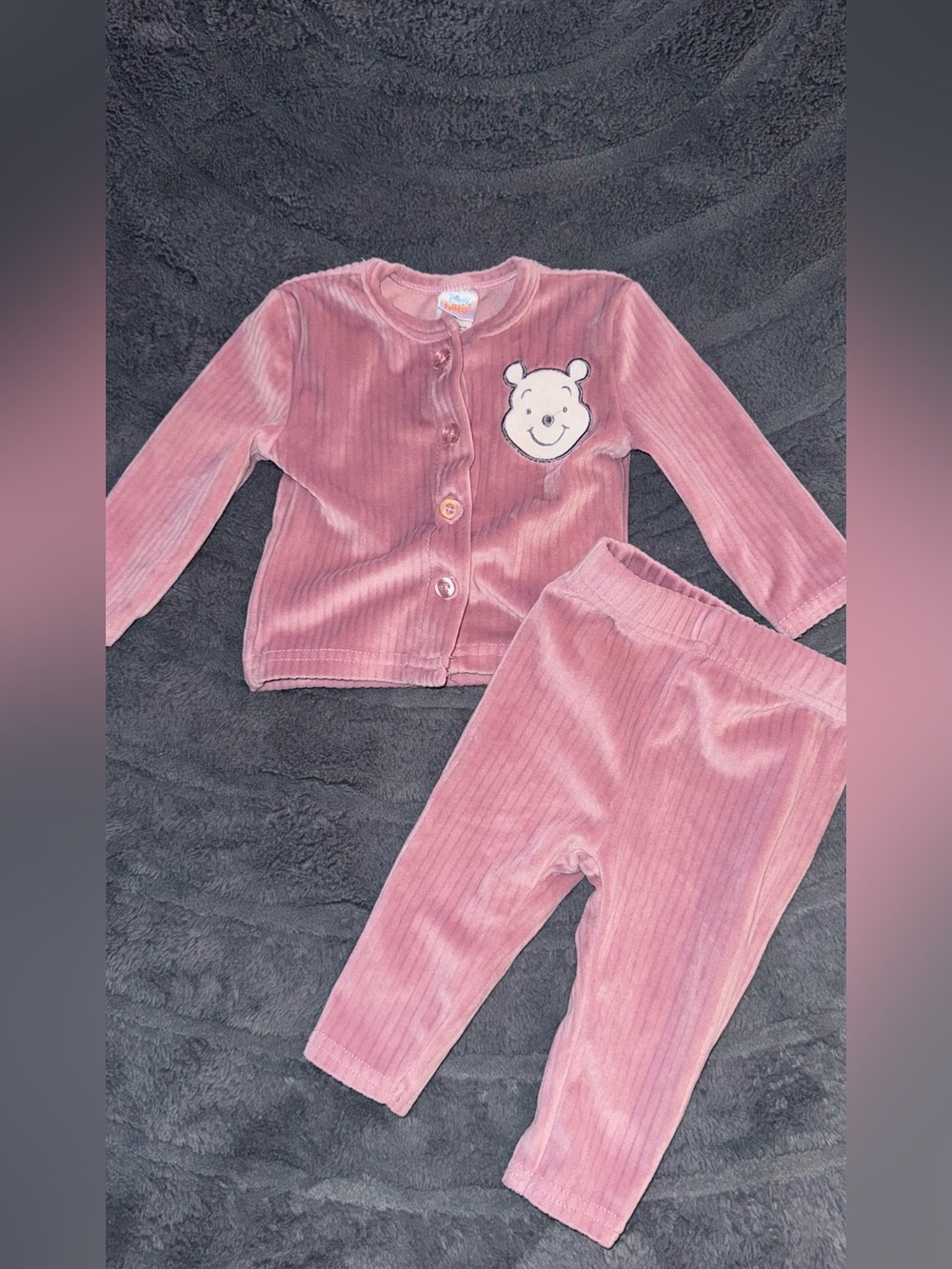 disney winnie the pooh matching velvet set